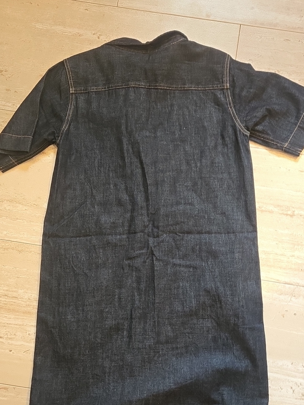 LAUREN Ralph Lauren Black Denim Collared Midi Dress - Picture 11 of 11
